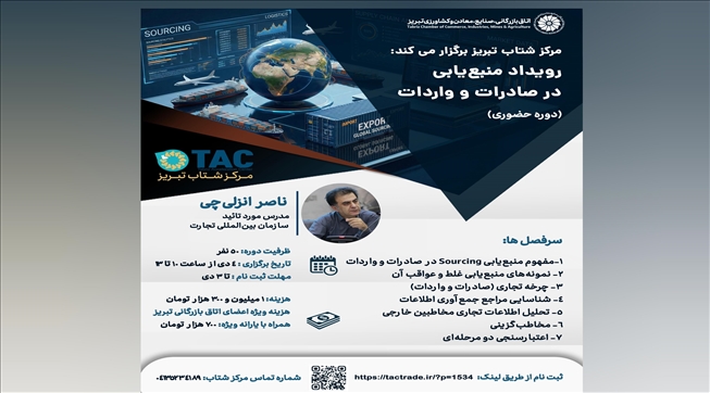 رویداد منبع‌یابی در صادرات و واردات (حضوری)